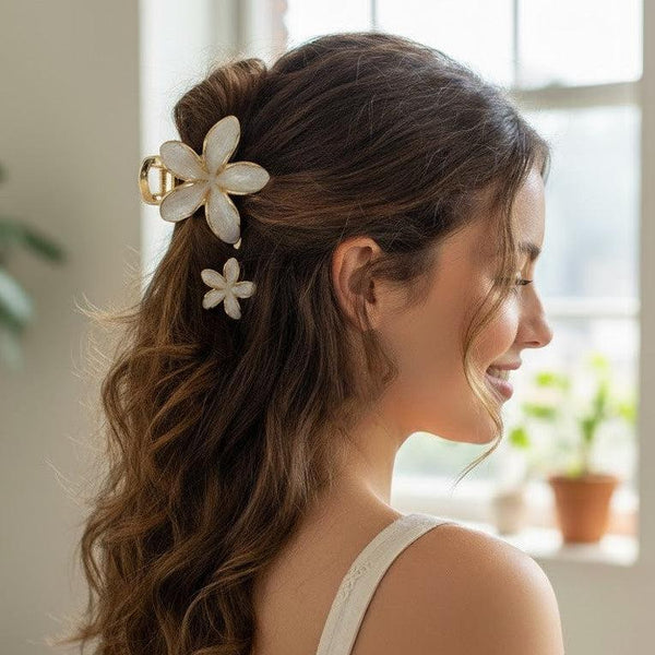 Golden Petal Clip 3 Pieces Set